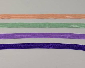 Available Now* 5 Yards 5/8 inch Elastic for Masks Purple Elastic, Peach Elastic, Mint Elastic, Lilac Elastic Mask Supplies