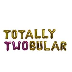 Totally Tubular Ballon Banner Second Birthday Jumbo 2 Balloon 2nd Birthday
