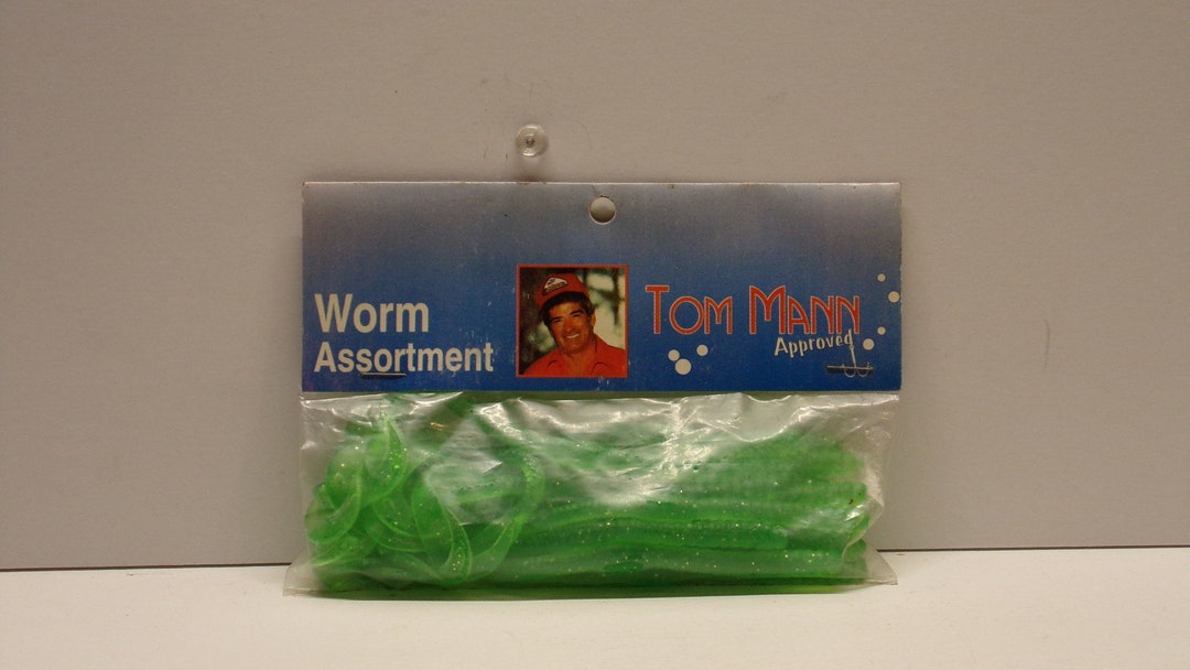 Vintage Manns Approved Rubber Worms 20 Pack of 6 Worms From 1980s. 