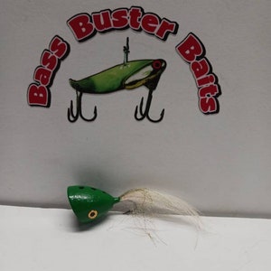 Vintage Popper Lure / Wood Lure / Surf Striper / Florida Baracuda Lure /  Saltwater Lure / All Original / 4 5/8 Lure / Collectible 