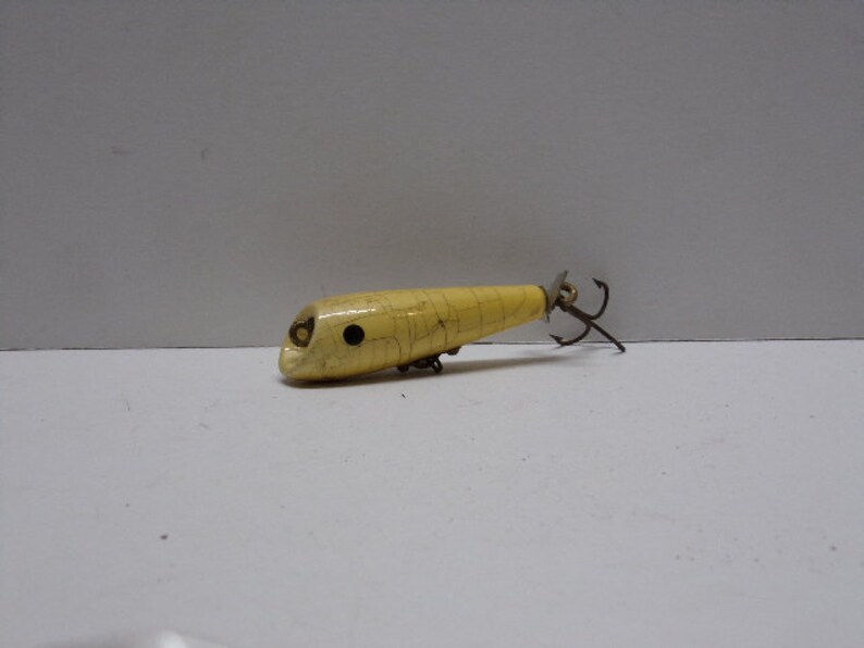 Vintage topwater prop lure wooden from 1940s 1950s unknown Etsy