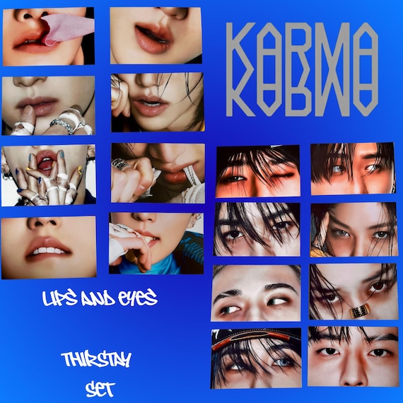 Thirstay for Karma Lips/eyes Set 8 Cards Stray Kids - Etsy Canada
