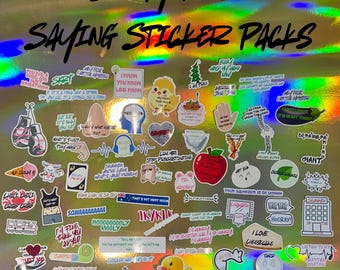 Stray Kids Sayings Quotes and Lyrics Custom Die Cut Sticker Packs