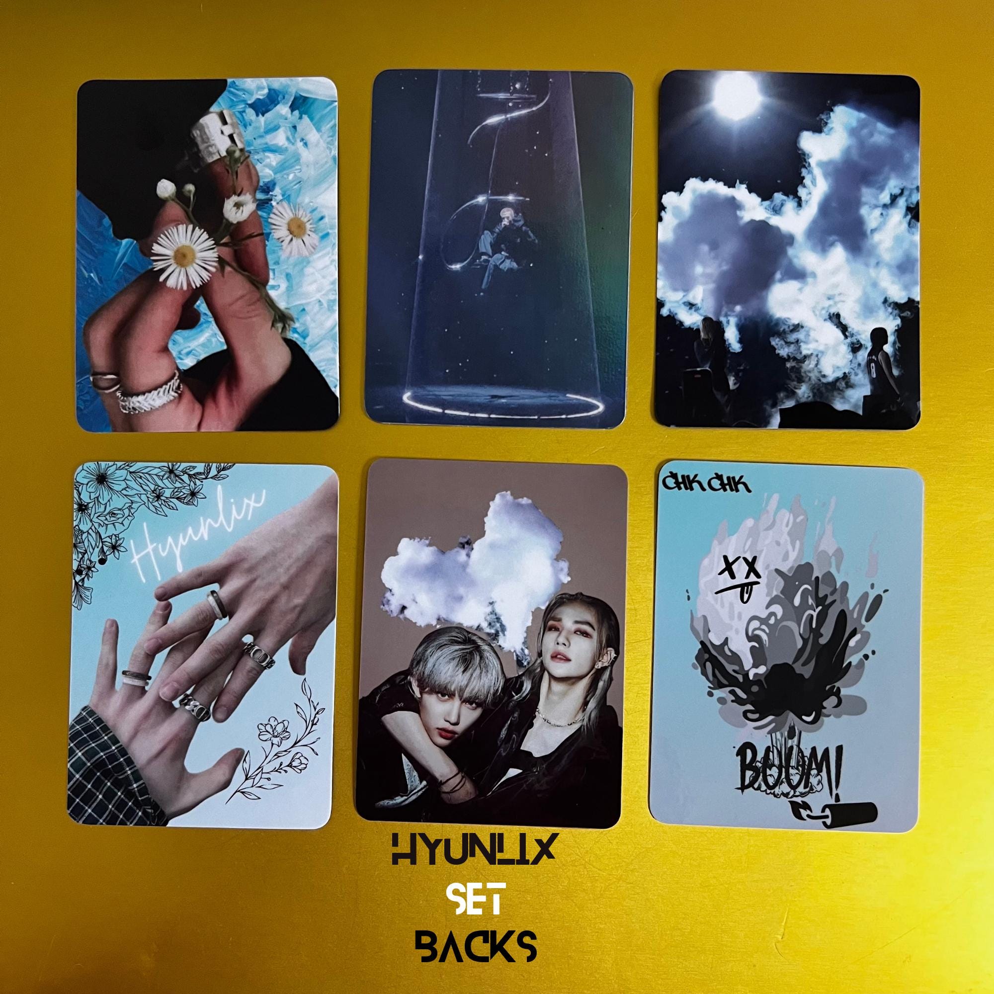 Hyunlix Set (6) Cards Stray Kids - Etsy