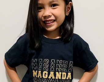 Toddler Black MAKA-Pinoy Shirts, MA Collection Shirts, Pinoy Apparel, Pinoy Clothing Line, Kid Shirts, Pinoy Tshirts, Maganda Shirts