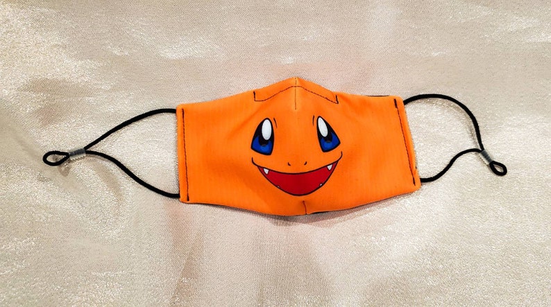 Charmander Face Mask Pokemon Face Mask Pokemon Inspired Kids | Etsy