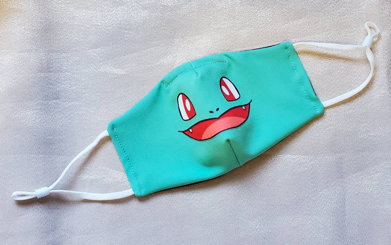 Bulbasaur Face Mask Pokemon Face Mask Pokemon Inspired Kids | Etsy