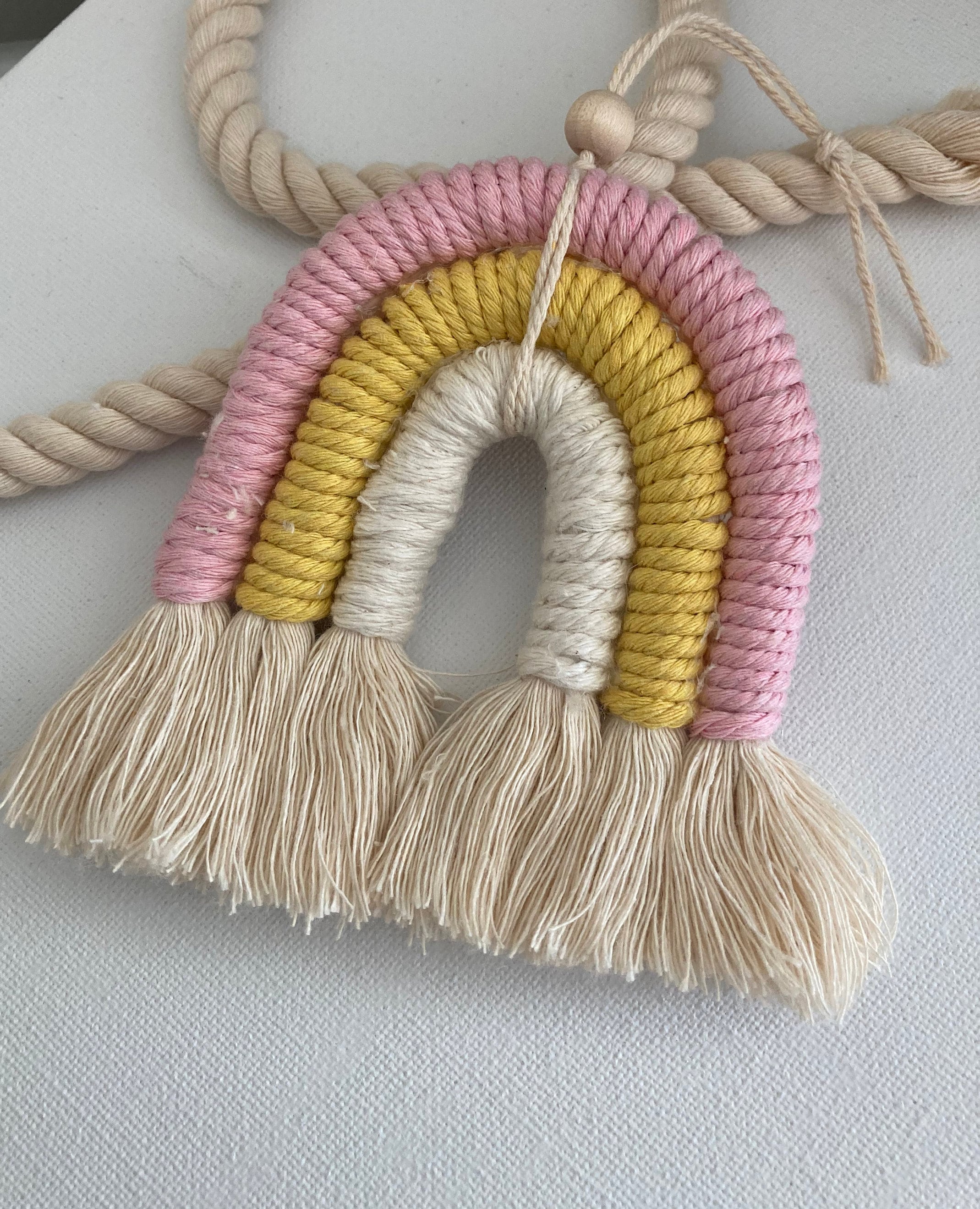 Handmade Macrame Rainbow wall hanging Etsy
