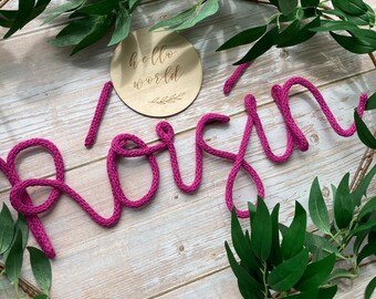 Custom Knitted names / knitted words/ woolly words