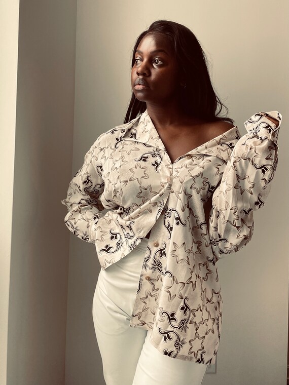 Vintage 90s ESCADA Pure Silk Oversized Blouse