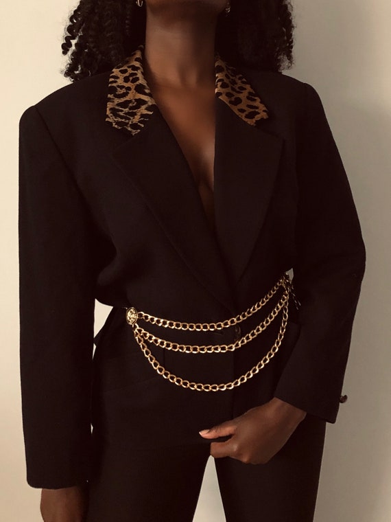 Vintage 80s CHRISTIAN DIOR Boxy Oversized Fit Blac