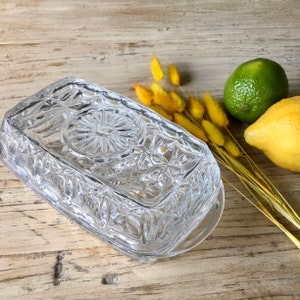 Vintage glass butter dish