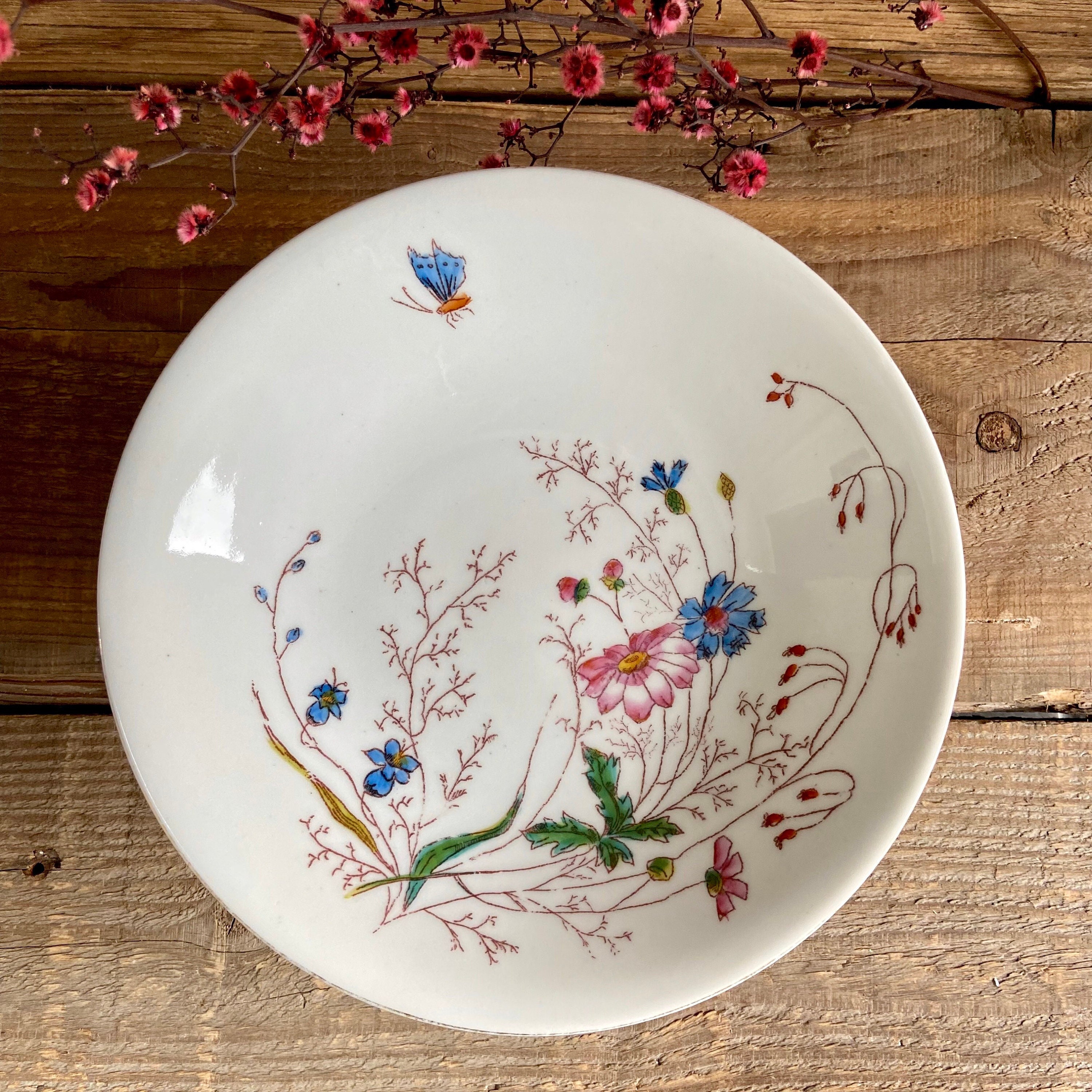 Compotier Terre de Fer Cie Franco Anglaise Turbigo Paris Vintage