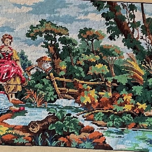 Vintage panoramic canvas