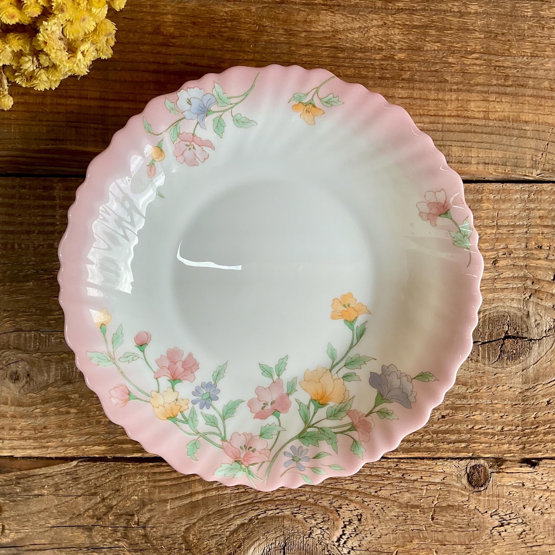 4 Vintage Arcopal “elise” Soup Plates - Etsy