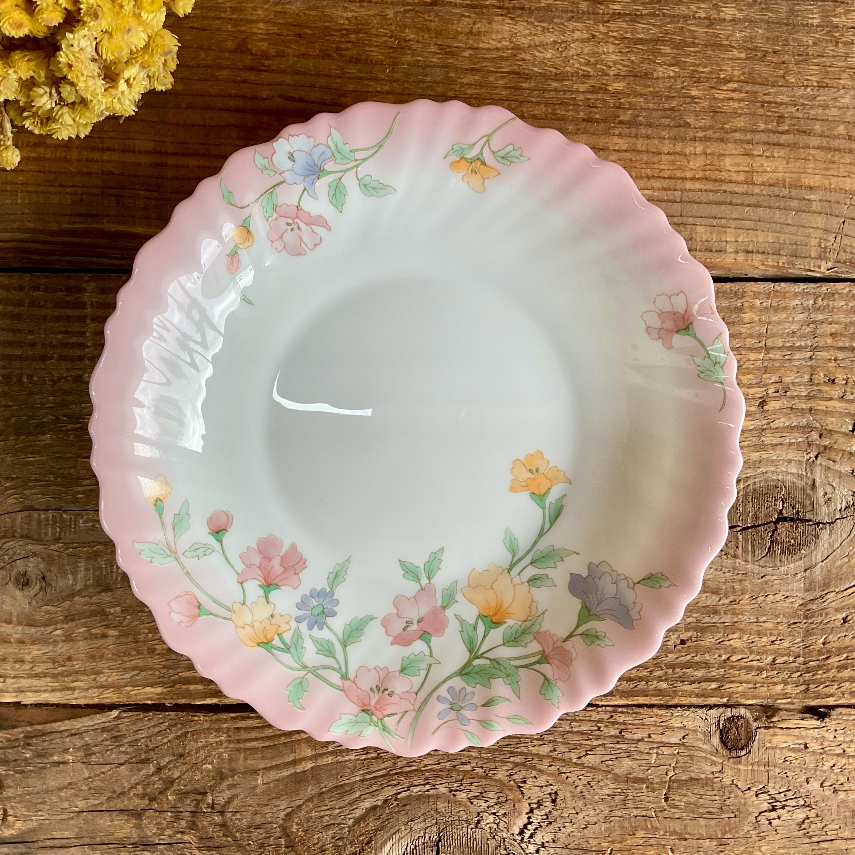 4 Vintage Arcopal “elise” Soup Plates - Etsy