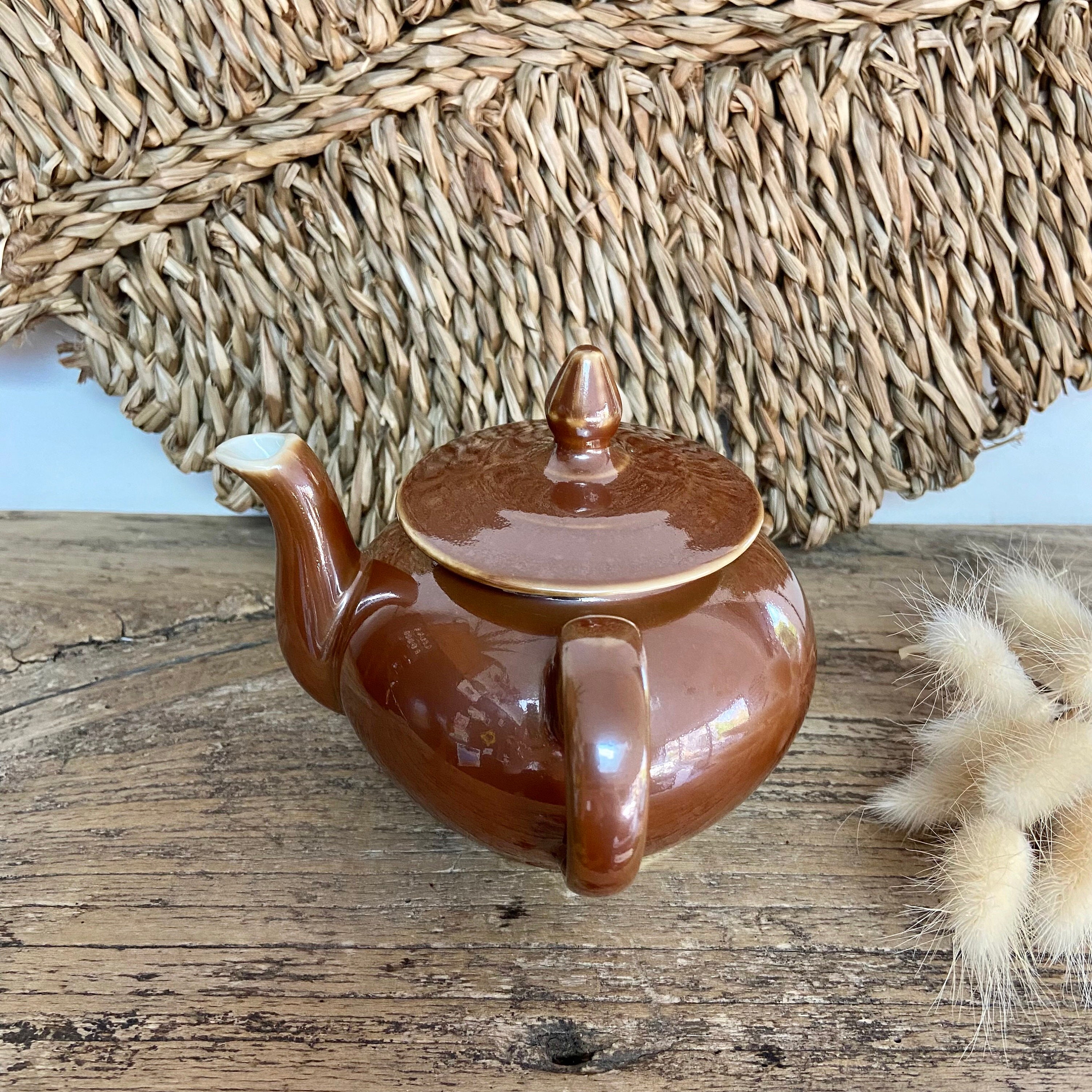 Petite Théière Porcelaine à Feu Vintage