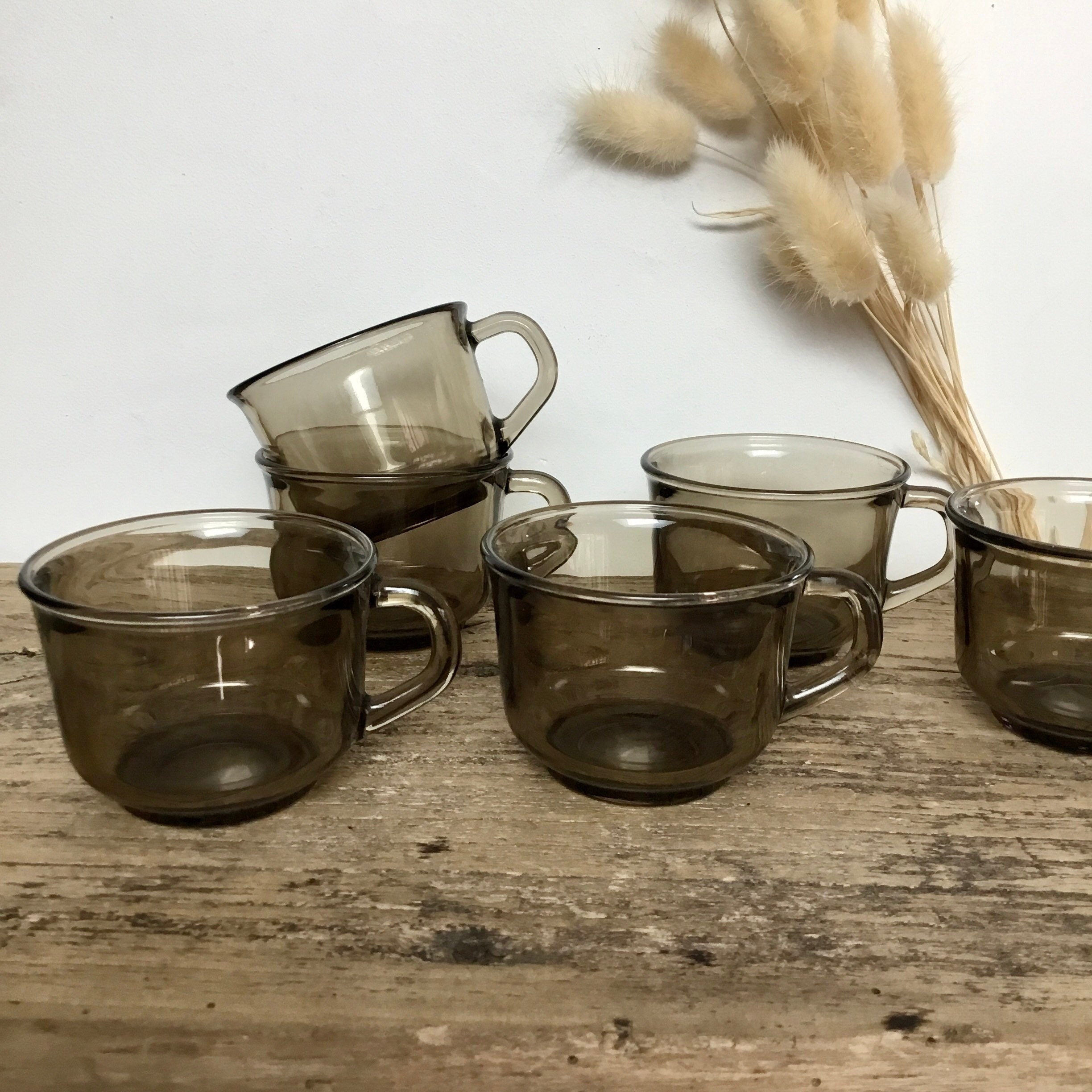 6 Tasses Arcoroc France Vintage