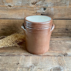 Pentola in gres vintage realizzata in Francia