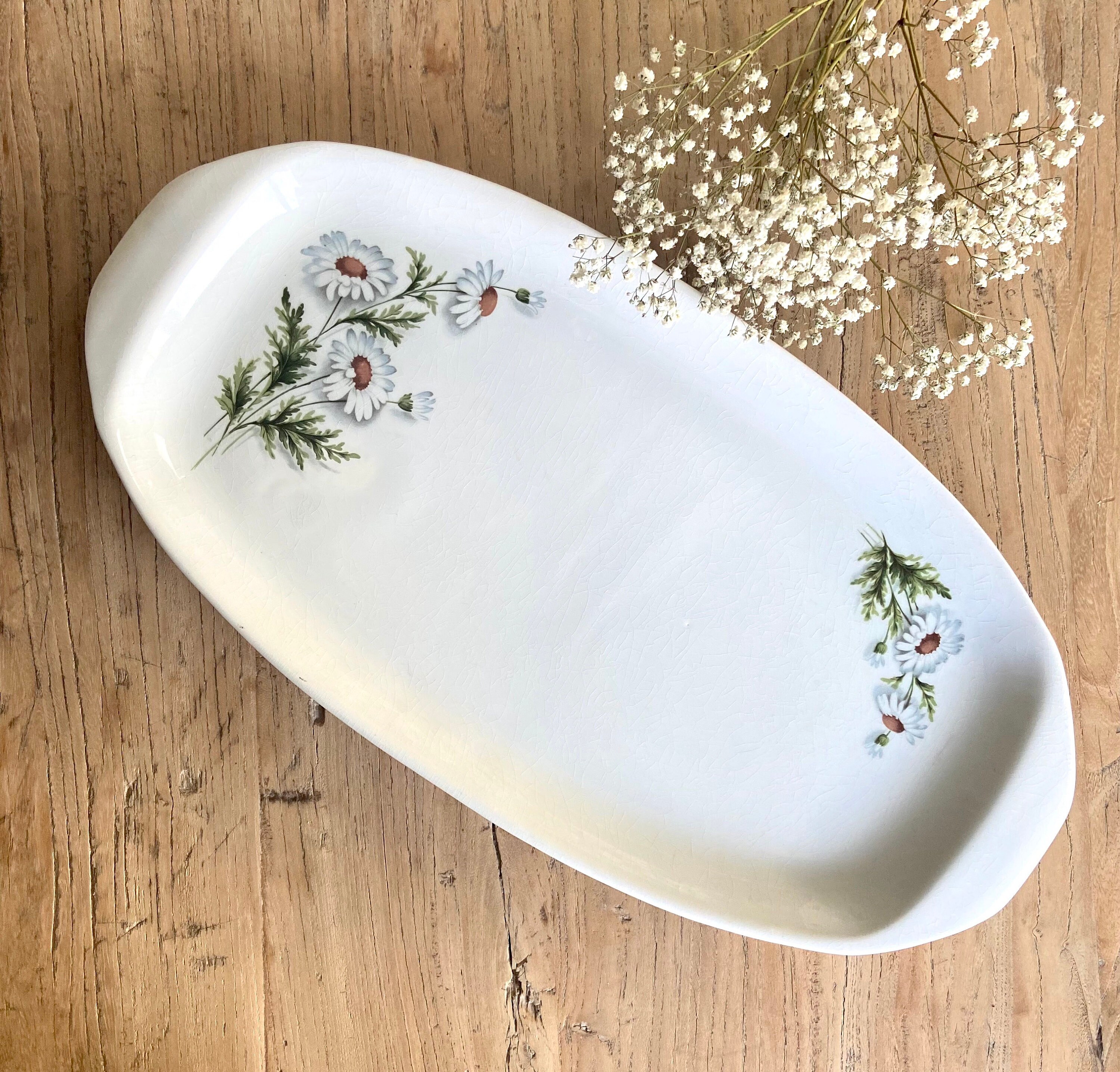 Plat Vercor Marguerites Vintage