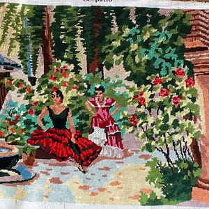 Vintage panoramic canvas