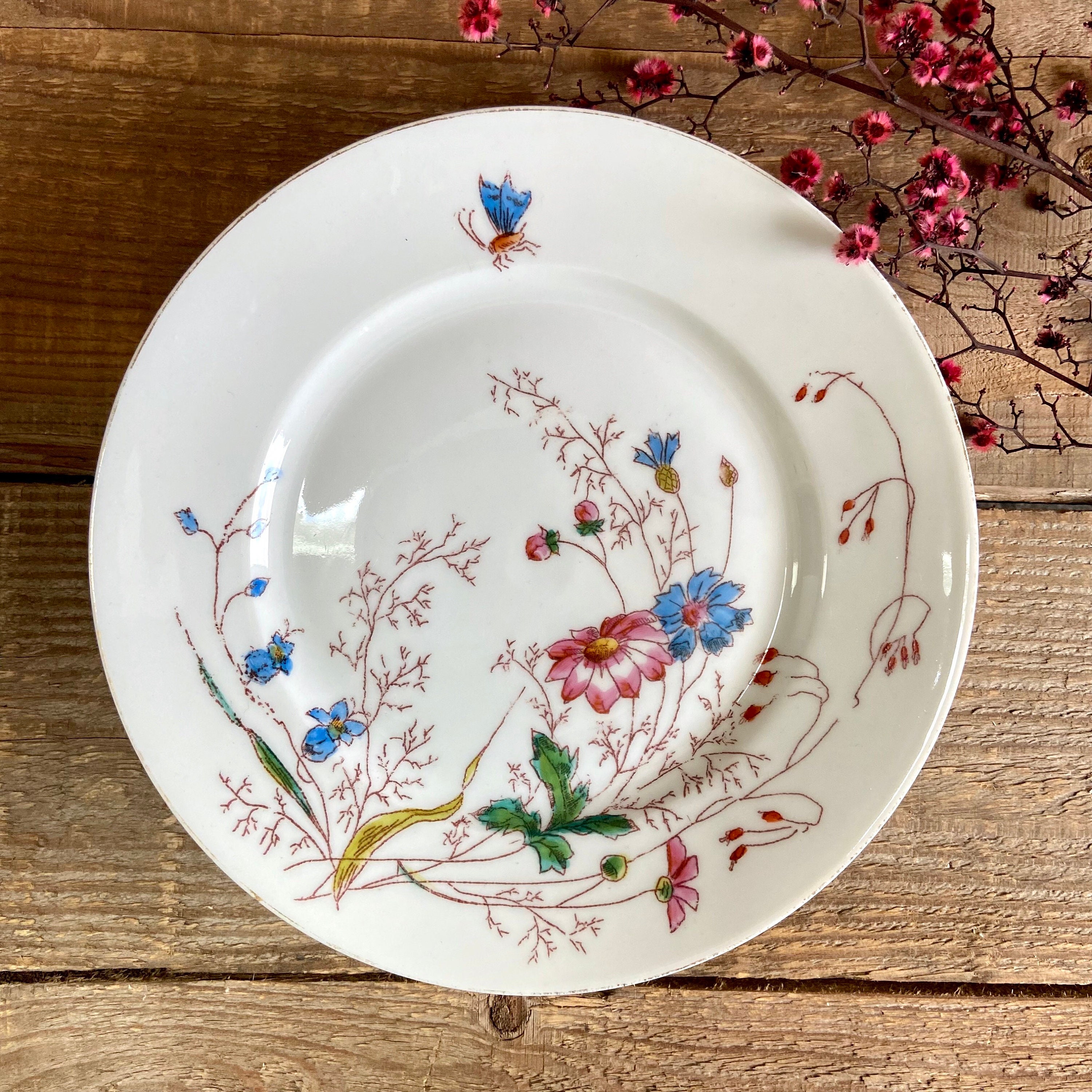 Compotier Terre de Fer Cie Franco Anglaise Turbigo Paris Vintage