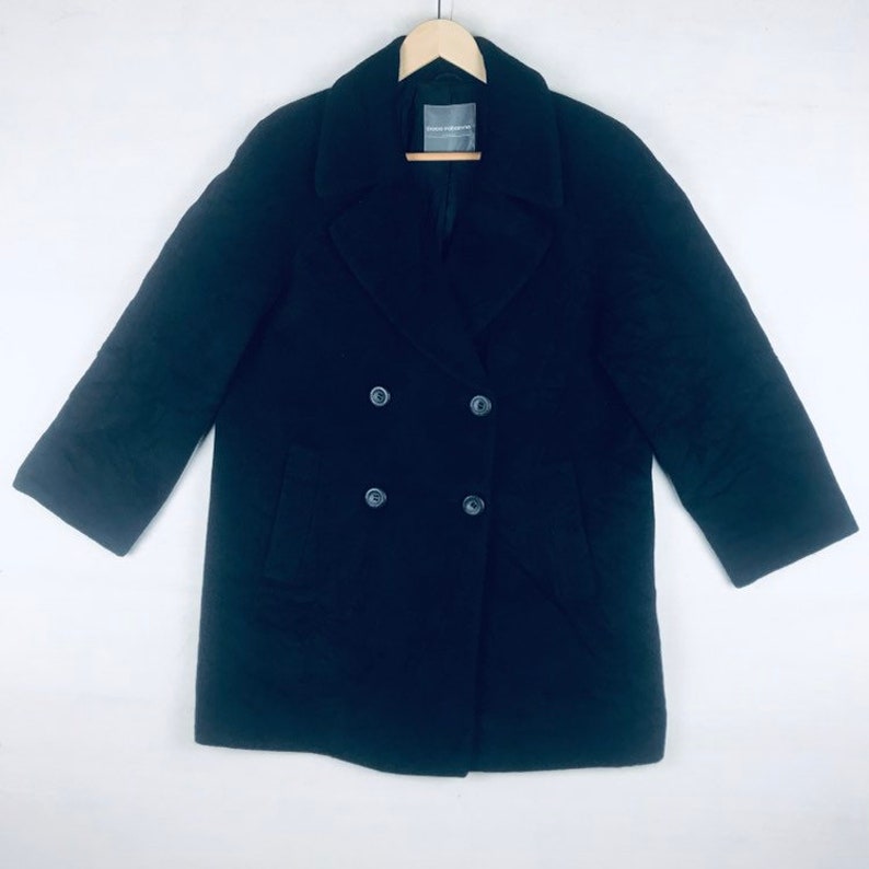Shops PACO RABANNE Double Breasted Wool Blend Pea Coats