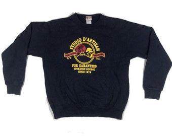 Felpa vintage con grande logo Studio D'artisan, designer giapponese