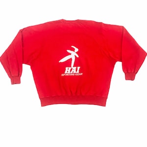 Vintage Hai Sporting Gear by Issey Miyake Big Logo Red Sweatshirt Jumper Crewneck