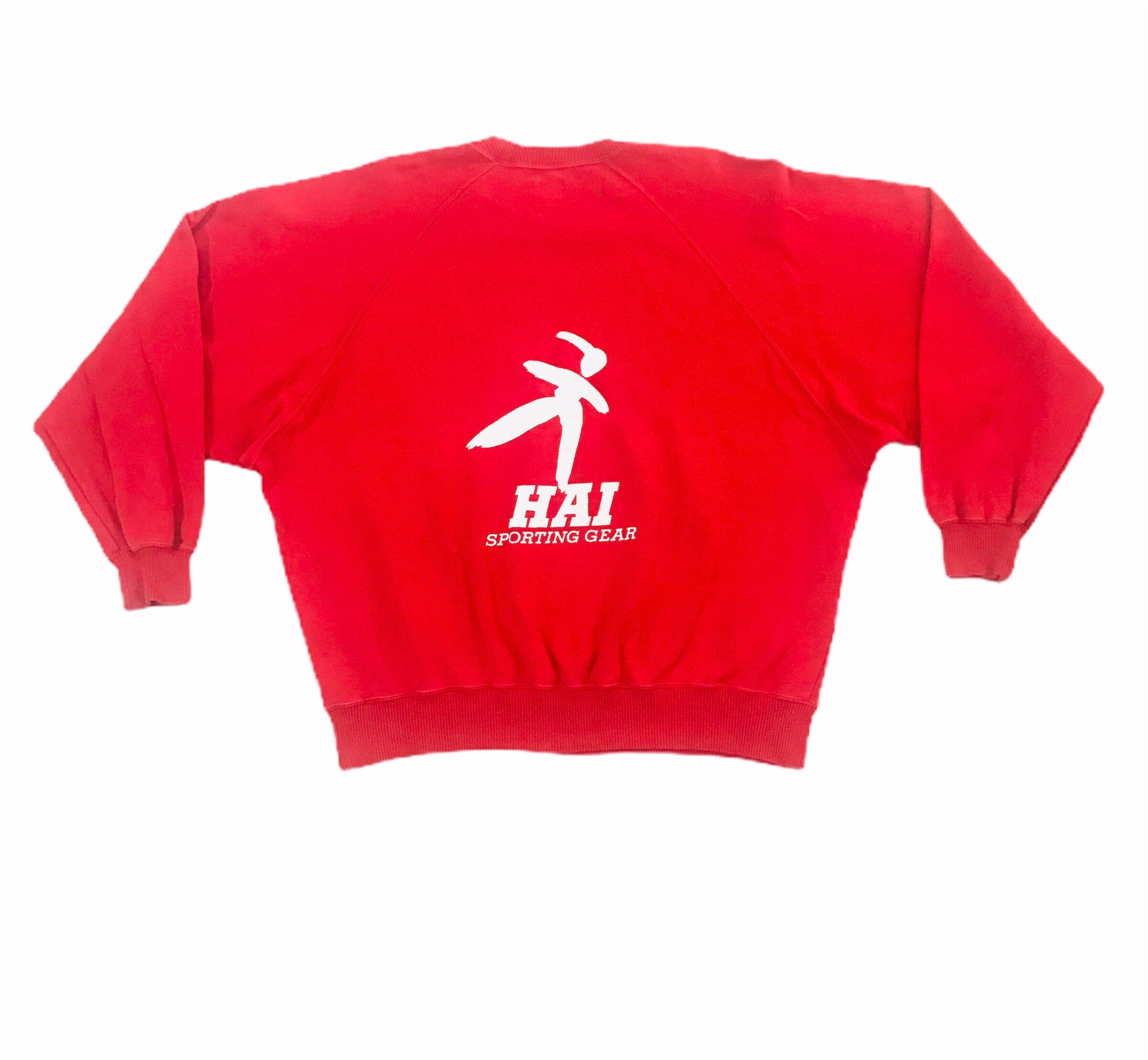 Vintage Hai Sporting Gear by Issey Miyake Big Logo Red Sweatshirt