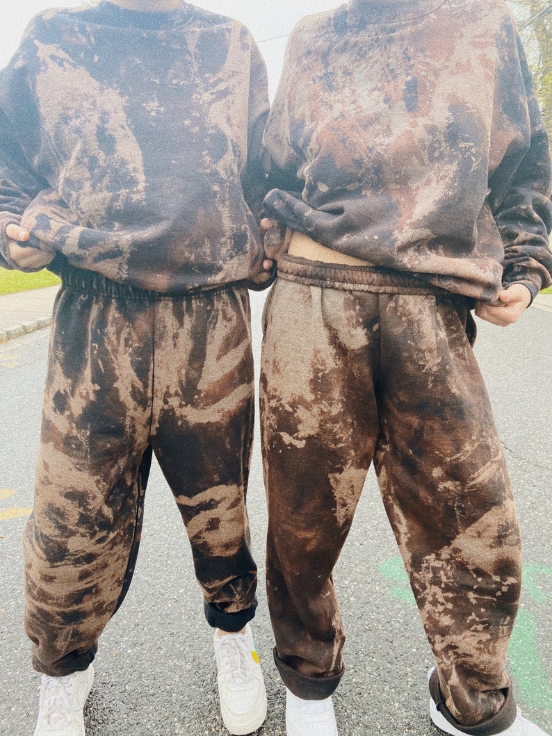 reverse tie dye sweatpants