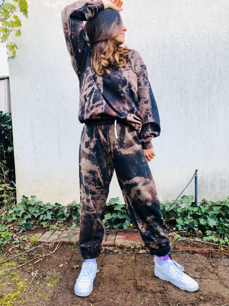 bleach tie dye sweatpants
