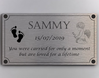 Memorial Plaque - Baby or Child - Personalised With Any Name ( 11cm x 20cm )