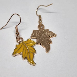 Fall Leaves Earrings, Leaf Earrings, Dangle Earrings, Autumn Jewelry, Fall Jewelry, Fall Dangle Earrings image 2