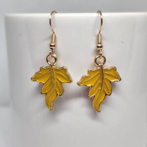 Fall Leaves Earrings, Leaf Earrings, Dangle Earrings, Autumn Jewelry, Fall Jewelry, Fall Dangle Earrings image 9