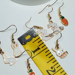 Easter Earrings, Easter Bunny, Easter Charm Dangle Earrings, Easter Jewelry image 5