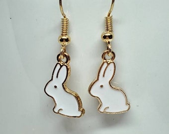 Easter Earrings, Easter Bunny, Easter Charm Dangle Earrings, Easter Jewelry