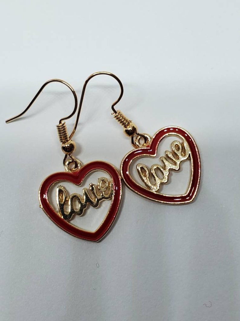 Valentine's Day Earrings, Heart Jewelry, Valentine's Day Jewelry, Valentine Earrings, Heart Earrings, Multiple Styles Available image 9