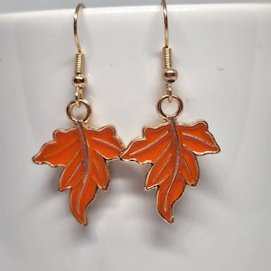 Fall Leaves Earrings, Leaf Earrings, Dangle Earrings, Autumn Jewelry, Fall Jewelry, Fall Dangle Earrings image 8