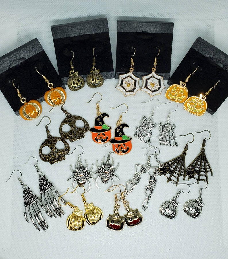Halloween Earrings Pumpkin Earrings Dangle & Drop Earrings  Etsy