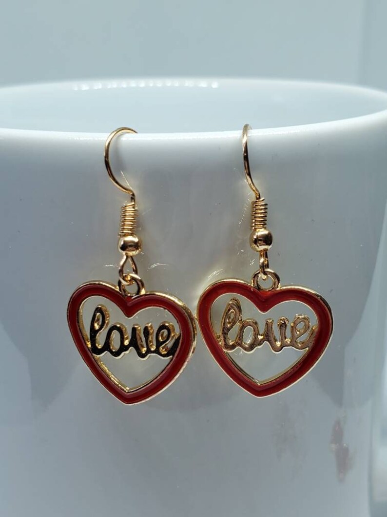 Valentine's Day Earrings, Heart Jewelry, Valentine's Day Jewelry, Valentine Earrings, Heart Earrings, Multiple Styles Available image 5