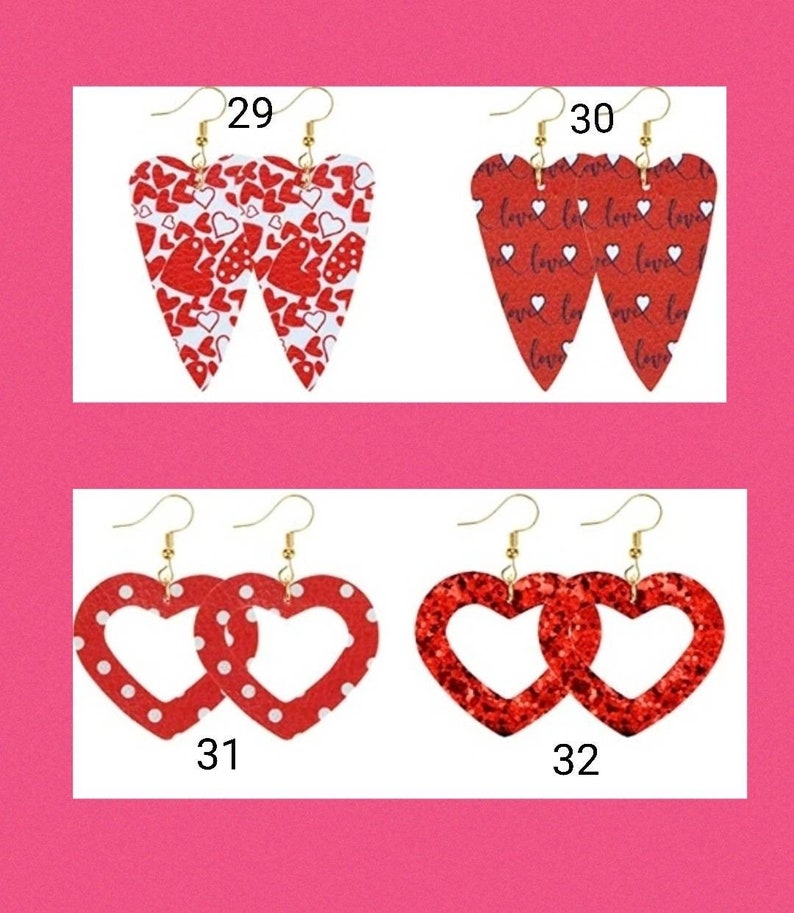 Valentine's Day Earrings, Heart Jewelry, Valentine's Day Jewelry, Valentine Earrings, Multiple Styles Available image 4