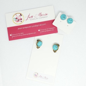 Clip On Turquoise Earrings image 2