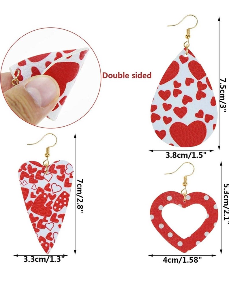 Valentine's Day Earrings, Heart Jewelry, Valentine's Day Jewelry, Valentine Earrings, Multiple Styles Available image 8