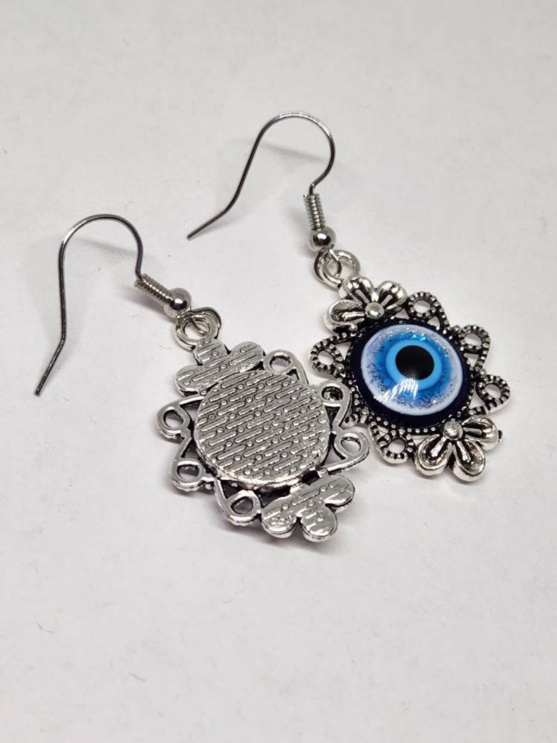 Evil Eye Earrings, Dangle Earrings, Evil eye jewelry image 7