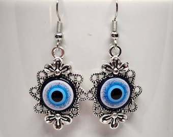 Evil Eye Earrings, Dangle Earrings, Evil eye jewelry