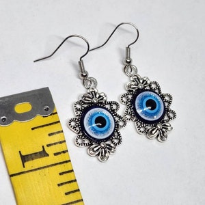 Evil Eye Earrings, Dangle Earrings, Evil eye jewelry image 5