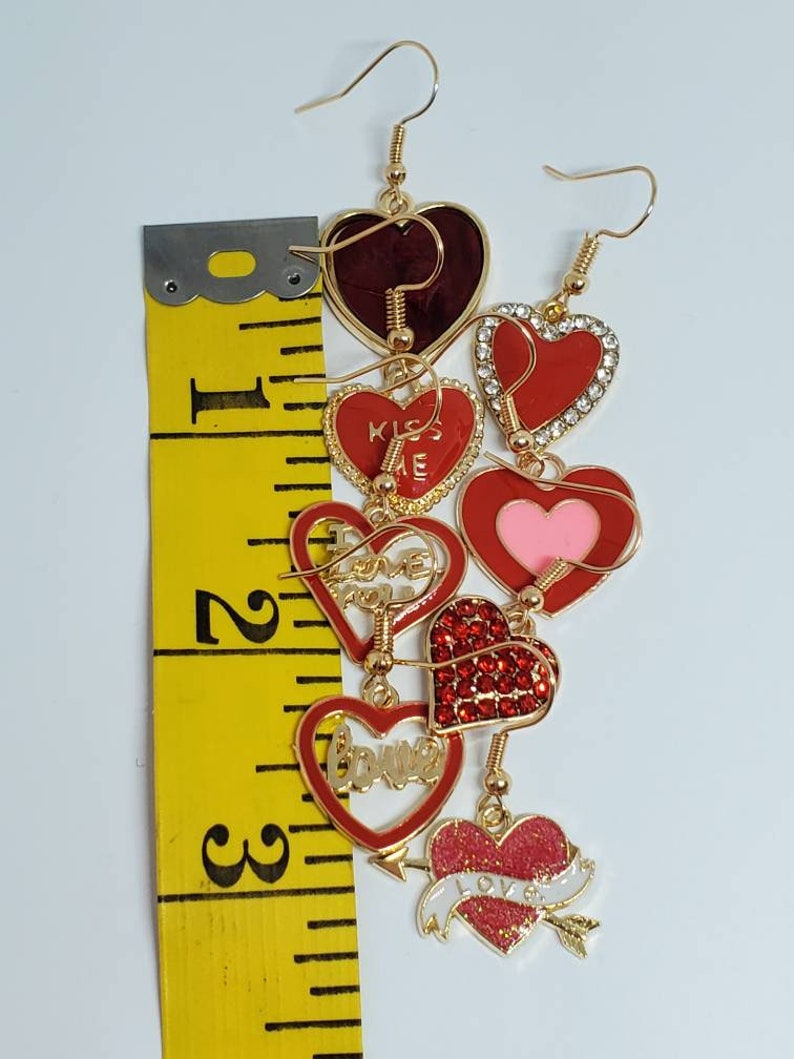 Valentine's Day Earrings, Heart Jewelry, Valentine's Day Jewelry, Valentine Earrings, Heart Earrings, Multiple Styles Available image 4