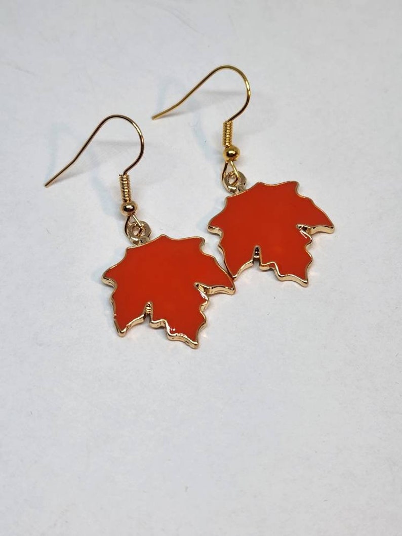 Thanksgiving Earrings, Dangle and drop Earrings, Turkey Earrings, Thanksgiving Jewelry, Fall Earrings, Autumn Jewelry image 2