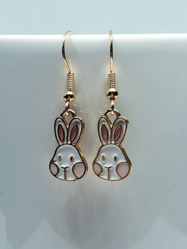 Easter Earrings, Easter Bunny, Easter Charm Dangle Earrings, Easter Jewelry image 6